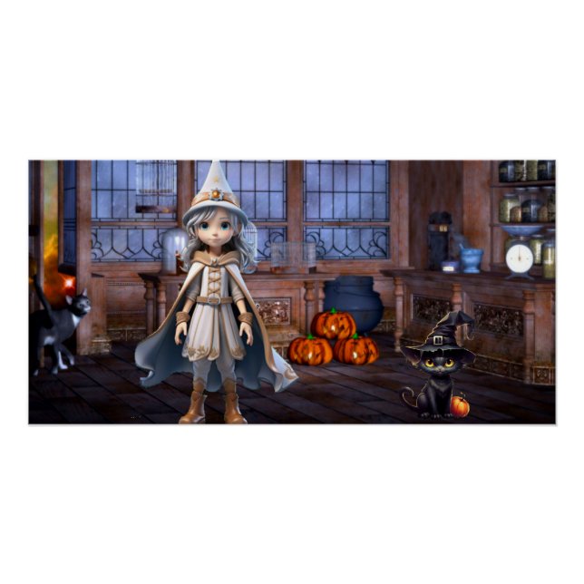 Magisches Halloween Poster (Vorderseite)