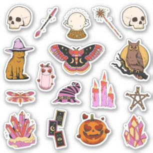 Magisches Halloween Pumpkin Kitty Sticker Pack