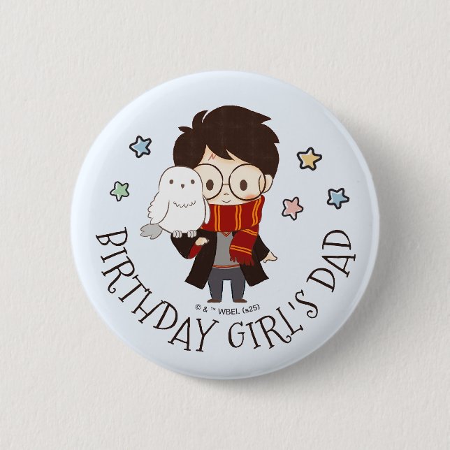 Magisches HARRY POTTER™ und Hogwarts Geburtstag Button (Vorderseite)