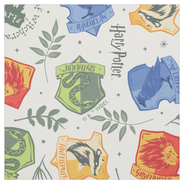 Magisches Herbologie-HOGWARTS™-Häusermuster Stoff (Muster)