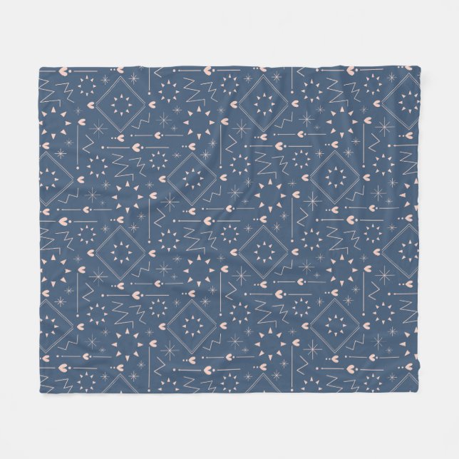 Magisches Herz Muster Fleecedecke (Vorderseite (Horizontal))