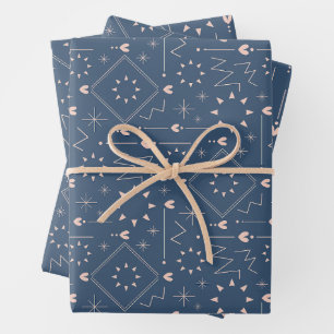 Magisches Herz Muster Geschenkpapier Set