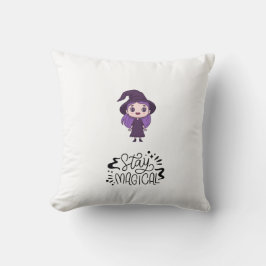 "Magisches Hexenstickerkissen Bleibe" Kissen