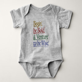 Magisches Horace Quote Baby One-Piece Bodysuit Strampler