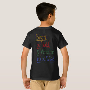 Magisches Horace Zitat Kinder T - Shirt vorne und