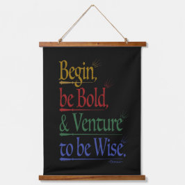 Magisches Horace Zitat Schwarzes Holz Topped Tapes Wandteppich Mit Holzrahmen