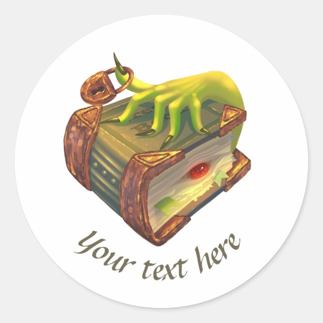 Magisches, individualisierbares Label, modernes De Runder Aufkleber (Vorderseite)