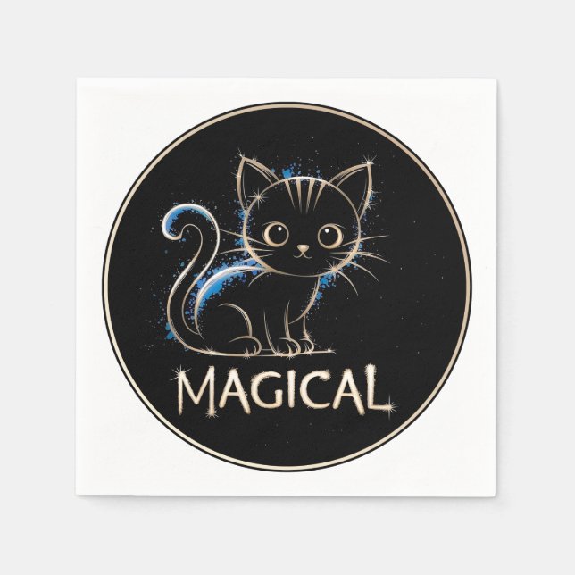 Magisches Kätzchen Serviette (Vorderseite)