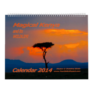 Magisches Kenia und seine wild lebenden Tiere Kalender