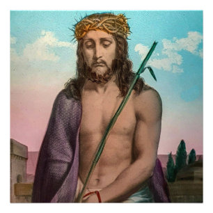 Magisches Laternenbild Jesus von Nazareth Vintage Fotodruck