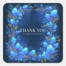 Magisches Leuchtendes Blaues Florales Gold Glitzer