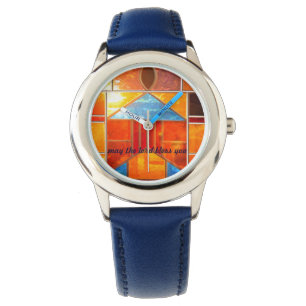 Magisches Licht, das aus den Fenstern der Kirche s Armbanduhr