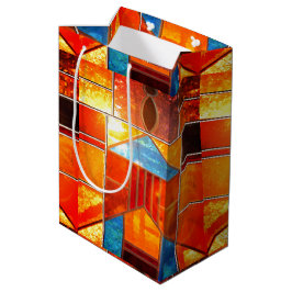 Magisches Licht, das aus den Fenstern der Kirche s Mittlere Geschenktüte