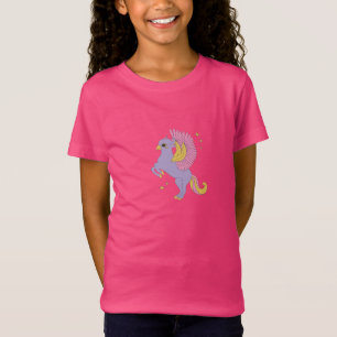 Magisches lila geflügeltes Pferd Fantasy T-Shirt