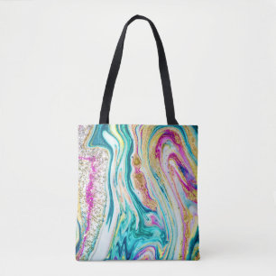 Magisches Marbling: Metallisches Paint Design.