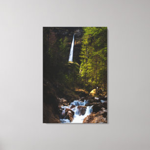 Magisches Märchen am Wasserfall Peričnik, Slowenie Leinwanddruck