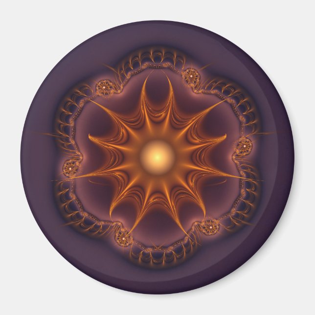 Magisches Märchenmuster des mystischen Fraktals Magnet (Vorne)