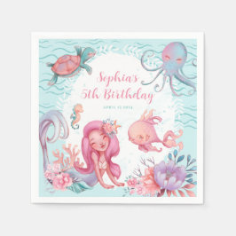 Magisches Mermaid-Party Serviette