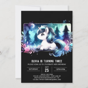 Magisches Minimalistisches Pferd Geburtstag Einladung