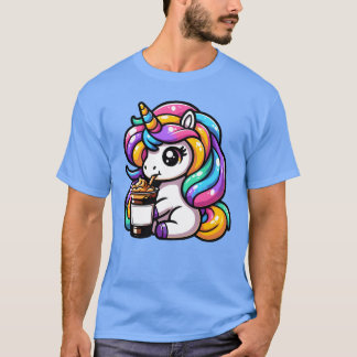 Magisches Mocha Einhorn Farbige Caf Delight vinta T-Shirt