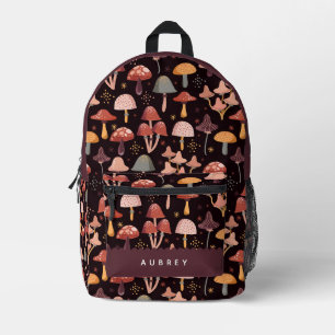 Magisches Mushroom-Lila Muster Bedruckter Rucksack