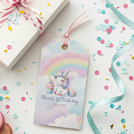 Magisches Niedliches Einhorn-Regenbogen Geburtstag Geschenkanhänger
