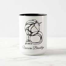 Magisches Niedliches Monogramm B Custom Unicorn Br