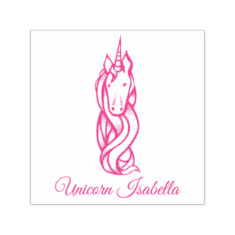 Magisches Niedliches Monogramm I Custom Unicorn Is Permastempel