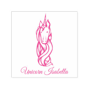 Magisches Niedliches Monogramm I Custom Unicorn Is Permastempel