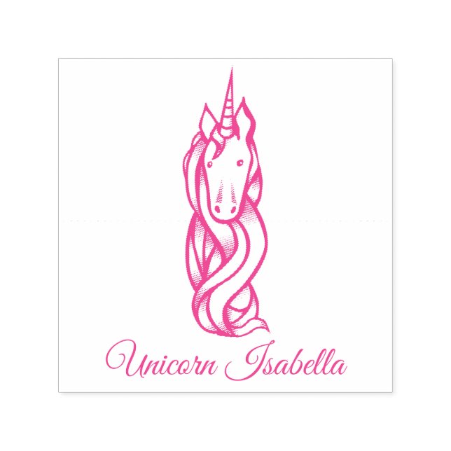 Magisches Niedliches Monogramm I Custom Unicorn Is Permastempel (Design)