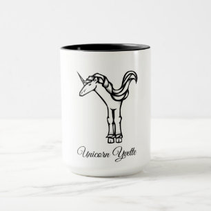 Magisches Niedliches Monogramm Y Custom Unicorn Yv Tasse