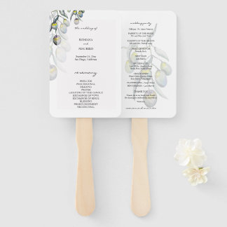 Magisches Olive Watercolor Handgemalte Programm Fächer