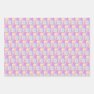 Magisches Party-Wrapping-Papier Flachblatt-Set 3 Geschenkpapier Set