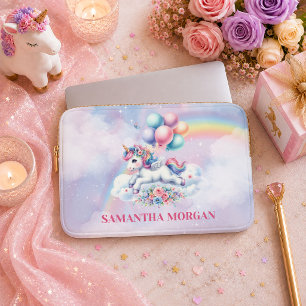 Magisches Pastell-Einhorn-Mädchen-Geburtstags-Lapt Laptopschutzhülle