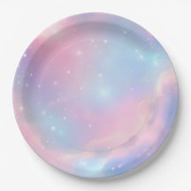 Magisches Pastell Rosa Blau Sternen Galaxie Kosmis