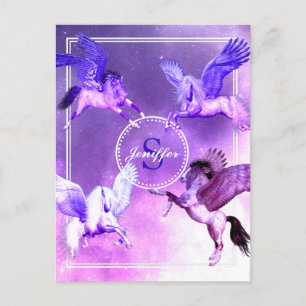 Magisches Pegasus Universum.                       Postkarte