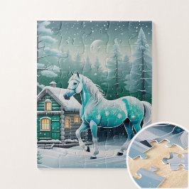 Magisches Pferd im verzauberten Wald Puzzle