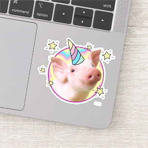 Magisches Piglet Unicorn Aufkleber