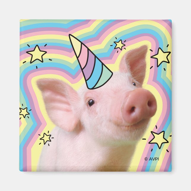 Magisches Piglet Unicorn Magnet (Vorne)