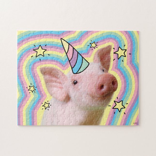 Magisches Piglet Unicorn Puzzle (Horizontal)