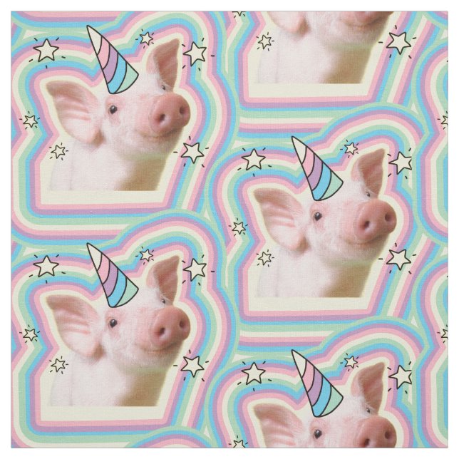 Magisches Piglet Unicorn Stoff (Muster)