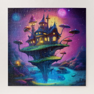 Magisches Pilz-Feenhäuschen & schwebende Insel Puzzle