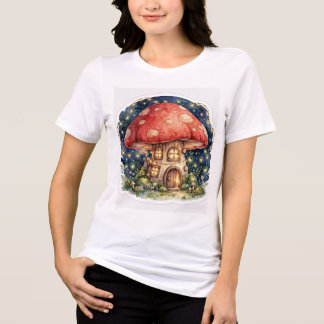 Magisches Pilzhaus - Enchanted Forest Tri-Blend Shirt