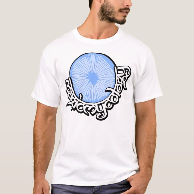 Magisches Pilzkunde-Blau T-Shirt (Vorderseite)