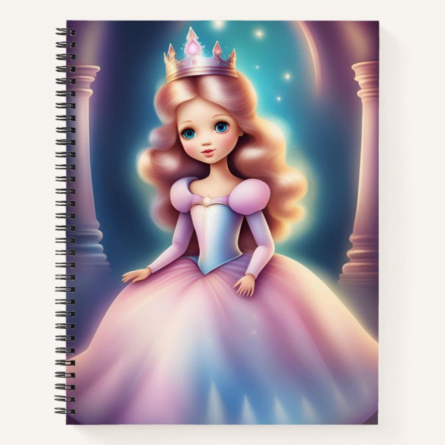 Magisches Princess Spiral Notebook - Zauberhafte F Notizbuch (Vorderseite)