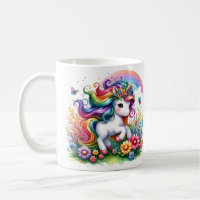 Magisches Rainbow-Einhorn - Bezaubernde 3D-Tasse
