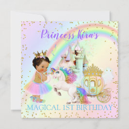 Magisches Rainbow-Prinzessin-Burgfriedhof Einladung