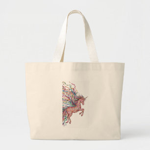 Magisches Rainbow Unicorn - Artistic Tote Bag Jumbo Stoffbeutel
