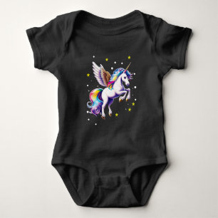 Magisches Rainbow Unicorn Baby Strampler