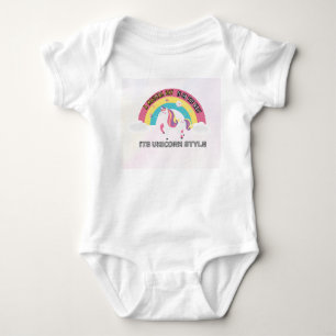 Magisches Regenbogen-Einhorn-Design für Babys Baby Strampler
